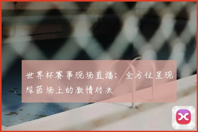 世界杯赛事现场直播:全方位呈现绿茵场上的激情对决